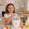 Cestas de Pascua Cestas para la Búsqueda de Huevos de Pascua Para Niños, Linda Cesta de Regalo de Conejito Para Bebé Decoraciones de Pascua Suministros para Fiestas