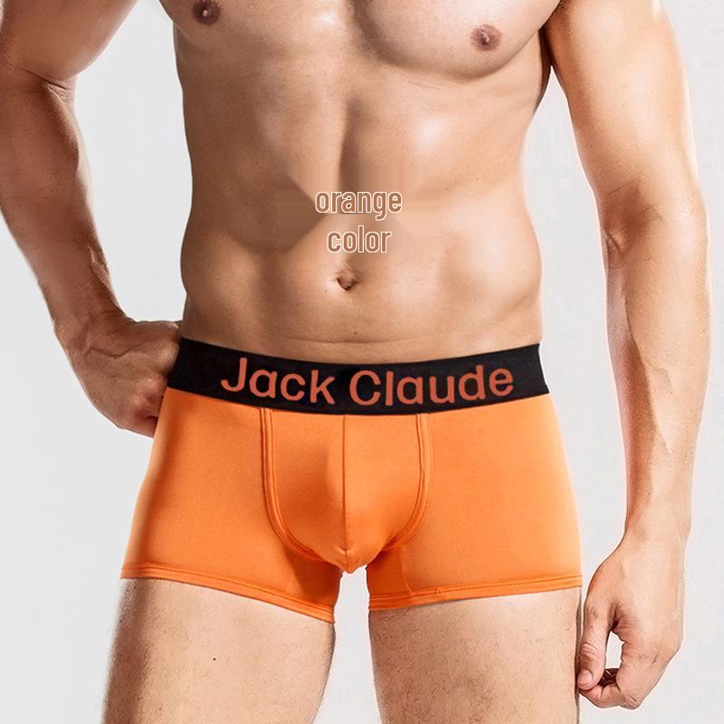 Men's Ultra-Fine Fiber Boxer Briefs with Mid-Waist and Concave-Convex Design
