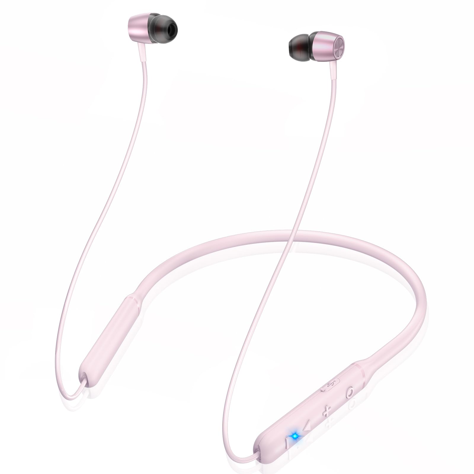 

[Industry-leading Bluetooth 5.3 + 38 Hours of Continuous Playback] Neckband-style Wireless Earphones with CVC 8.0 Noise Cancellation, Sports,