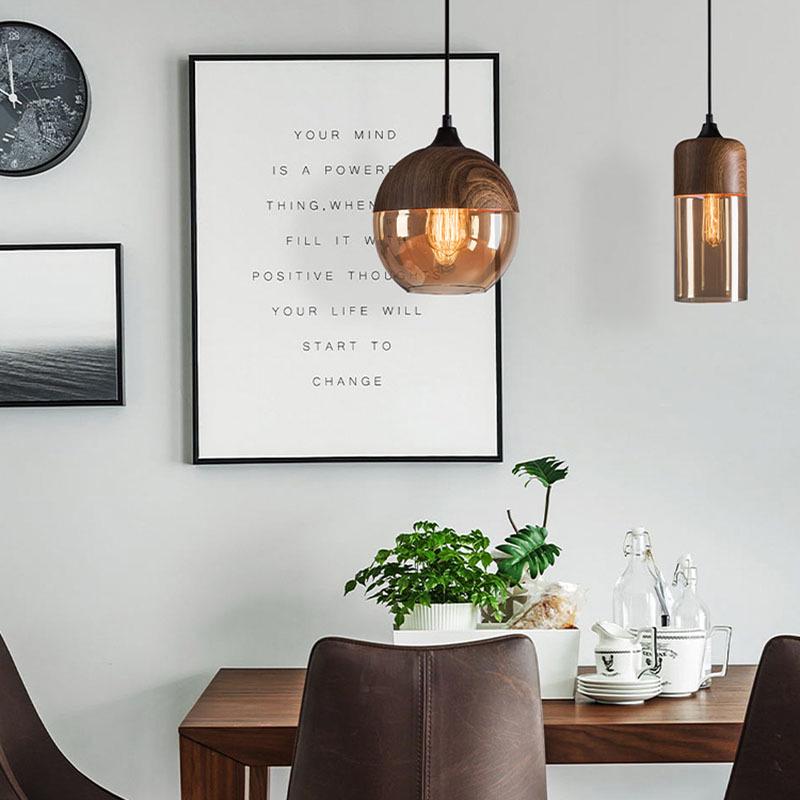 Industrial-Style Glass Ball Pendant Light for Restaurant & Bar