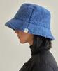 Bajal Va Square Label Reversible Bucket Hat Navy