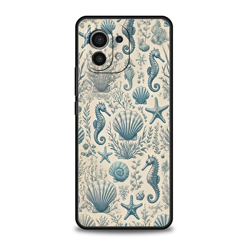 Phone Case Cover for Xiaomi Poco F7 F6 F5 F4 F3 X7 X6 X5 X4 X3 NFC M4 C51 C55 GT Pro 5G Soft TPU Fundas Blue Ocean Fish Capa Bag