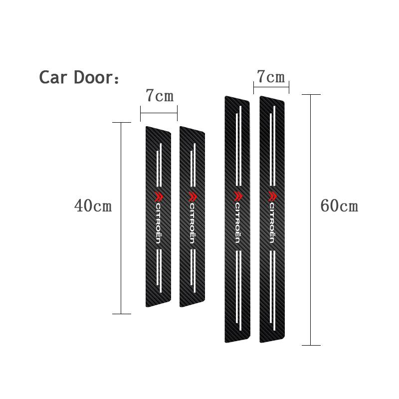 Car Door Sill Threshold Anti Scratch Protector Stickers For Citroen C8 DS3 C6 C3 Vts C4 Saxo C4L C5 C2 Xsara C3-XR Picasso SEGA ahq256