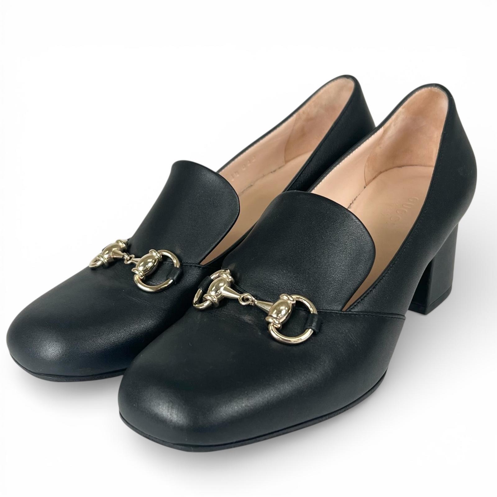 

Excellent GUCCI loafers Horsebit black leather Women 36.5 466701 Used