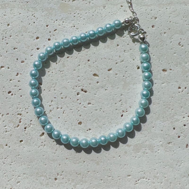 KIETIMOOR Blue Pearl Bracelet (Silver 925) Blue Pearl Silver Bracelet
