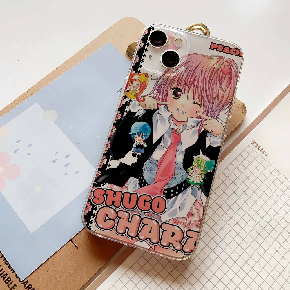 Anime s-Shugo c-Chara Luxury Transparent  phone case for iPhone 17 16 15 Pro Max 14 13 12 11
