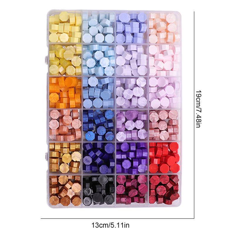 Portable Wax Seal Stamp Set Wax Stamps For Letter Sealing Colorful Wax Beads Melting Tool For Beginners And Paper Craft Lovers