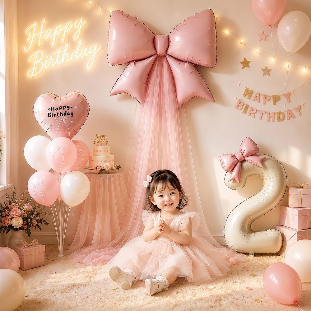 DIY Bowknot Design Bow Balloon Set 32 Inch Size Birthday Balloon Decoration  Background Decoration