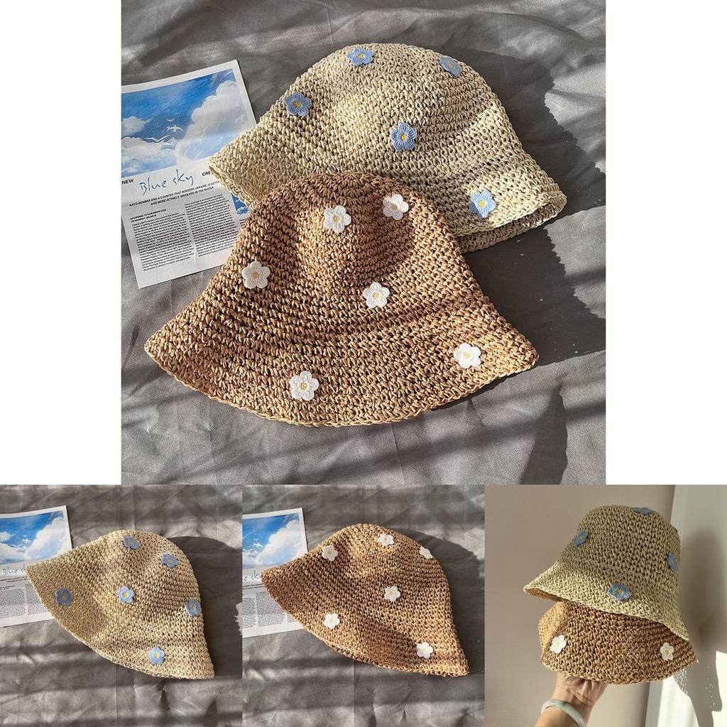 Flower Pattern Fisherman Hat Made Of Breathable Bamboo Fiber For Sun Protection