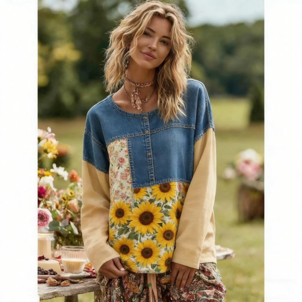 Europe America Style Fashion Splicing Colors Women's T-shirt Pullover Women Long Sleeve Clothing Outdoor Casual Tees Top