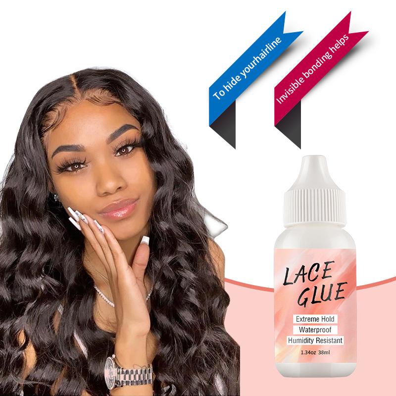 Lace Wig Glue - Extreme Hold, Waterproof & Humidity Resistant for Lace Wigs (38ml with Applicator) Lace Wig Glue Strong Adhesive