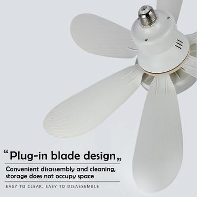 Home E27 Base Ceiling Fan Light with 30W LED Night Lights 3 Adjustable Lighting Modes Remote Control High Wind Power Ceiling Fan