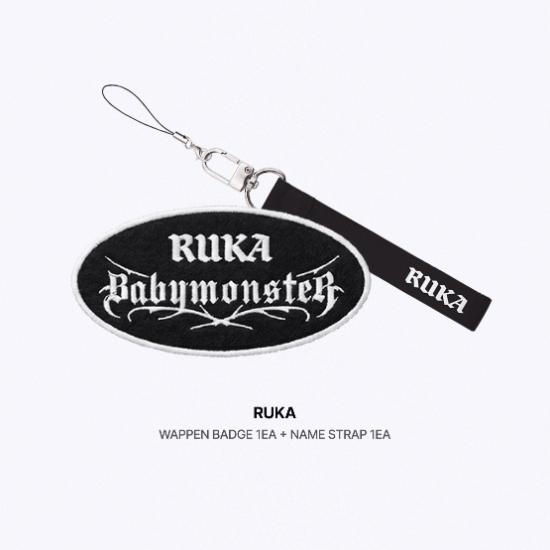 2026~27 BABYMONSTER World Tour CHOOM in SEOUL Wappen Badge + Name Strap Set RUKA
