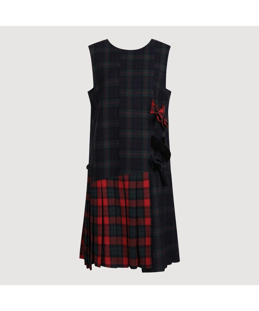 LUCKY CHOUETTE [Holiday Edition] Check Mix Midi Dress (Multi Color) Lfdas25040Xxx