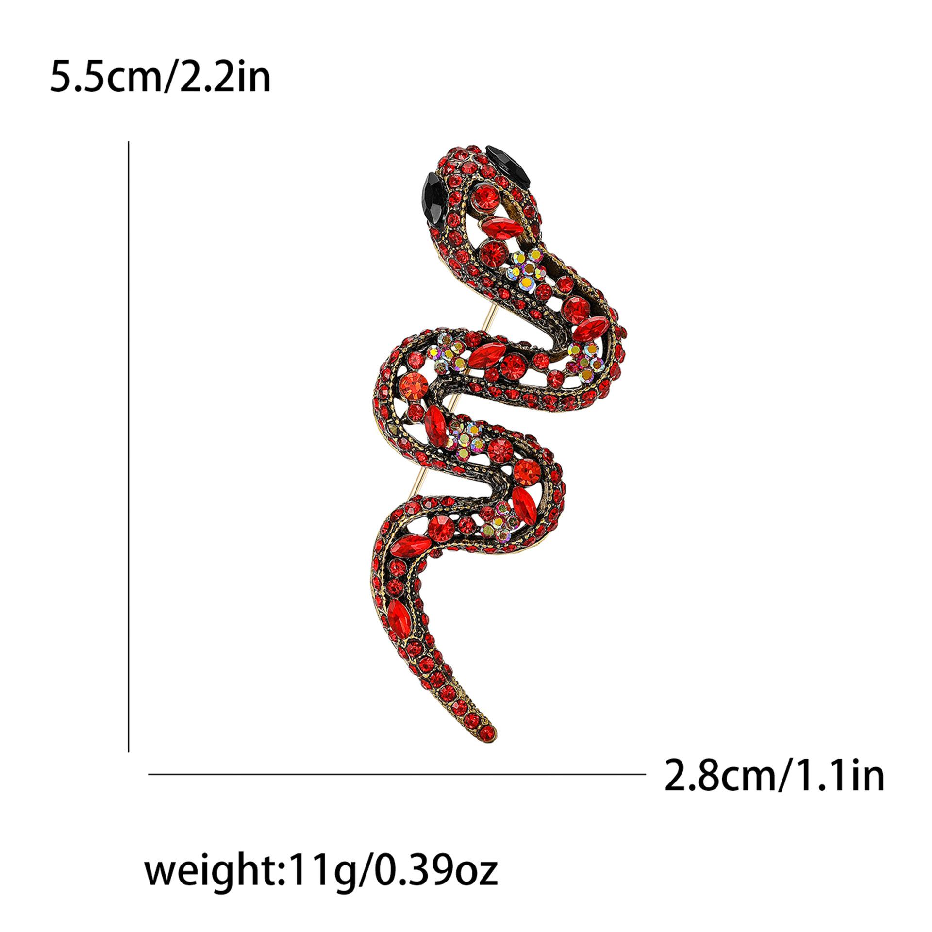 

Креативный сплав горный хрусталь полая змея брошь мода изысканная женская одежда брошь украшение булавка