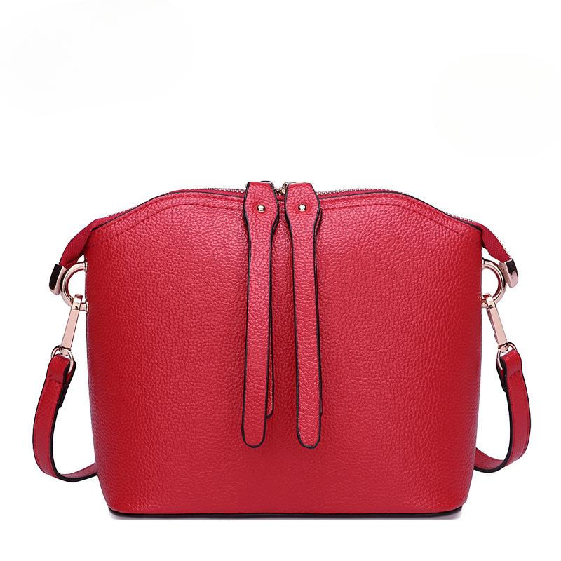 Cowhide Shell Bag Korean Style Fashion Genuine Leather Women's Bag Casual One-shoulder Crossbody Bag