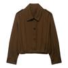 Ladies' Fashionable Short Sleeved Button Up Jacket Jacket