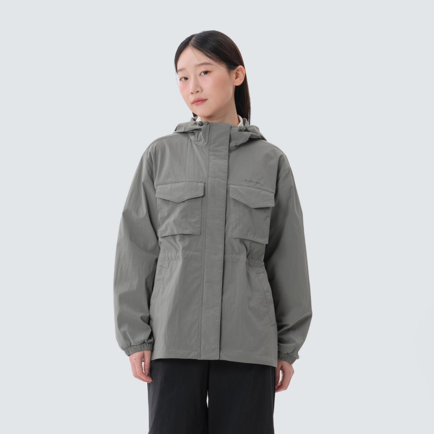 [Snowpeak] Route Women s Mid-Length Windbreaker Light Khaki (S25MWRWB67) 85