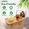 Sofa Armrest Tray With 360° Phone Tablet Holder Foldable Sofa Tray Table Natural Wooden Practical TV Snacks Tray for Cake Coffee