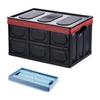Car Trunk Organizer 30L Foldable Tools Equipment Storage Box for BBQ Lake - Black
