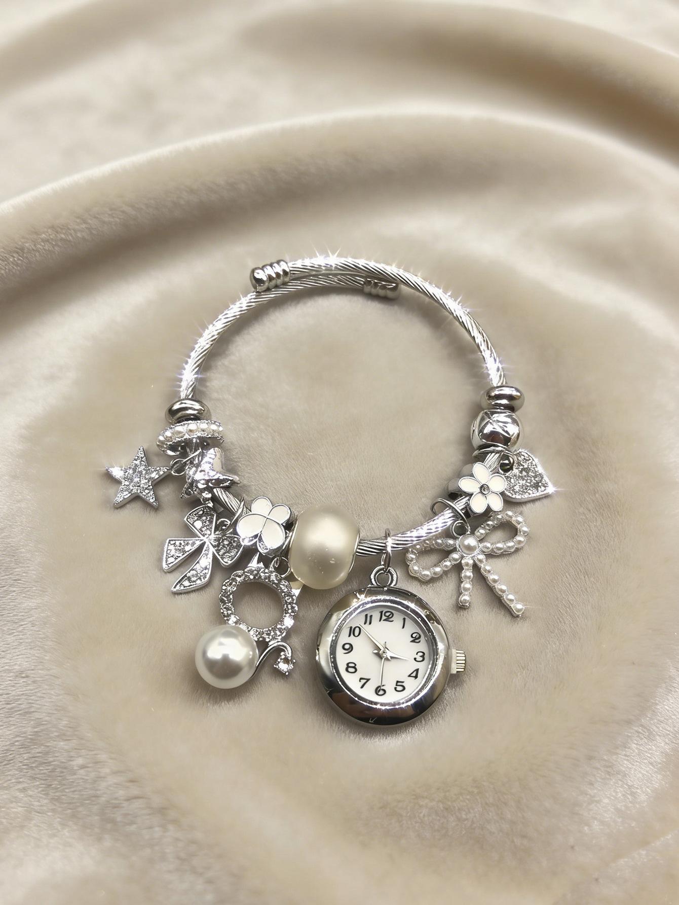 Pink White Black Kitten Pendant Watch Bracelet Fashion Simple Delicate Jewelry белый