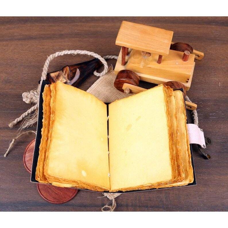 Sun & Moon Leather Journal: Vintage Spell Book, Grimoire, Book of Shadows