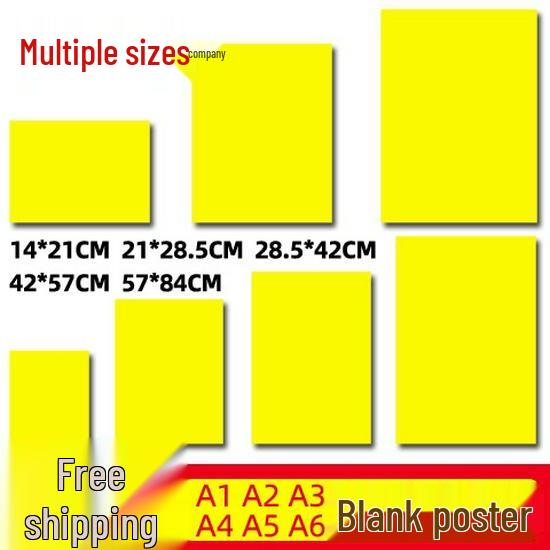 

Двосторонній жовто-білий рукописний рекламний плакат для вітрини магазину A4 White Poster 10 sheets (21x28.5 cm)