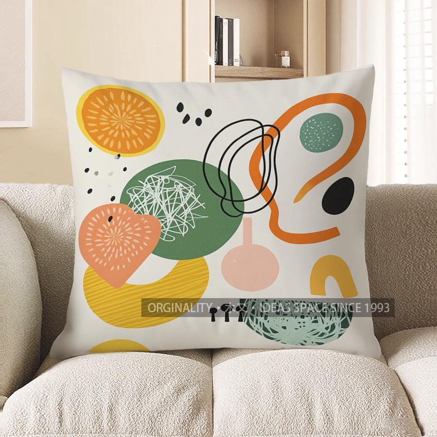 Home Decor Abstract Geometric Patterned Decorative Pillow Pattern Cushion Cover Suitable For Sofa Bedroom Car Pillow Cover