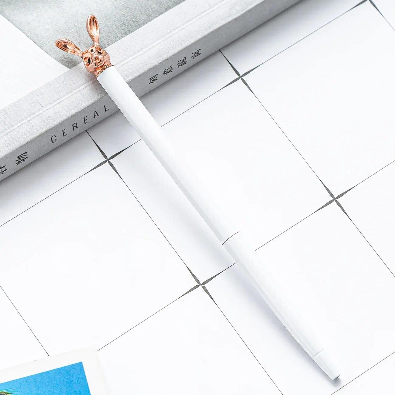 

1 шт. шариковая ручка милый кролик свадьба розовое золото металлические канцелярские принадлежности школьные канцелярские товары