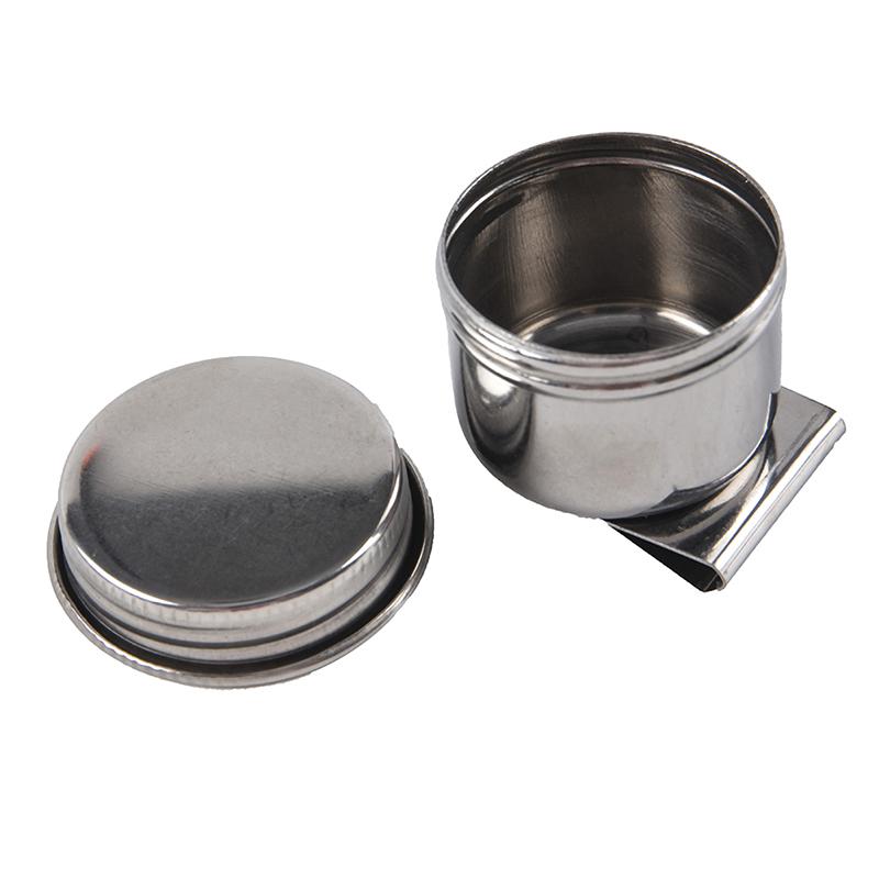 Painting Oil Pot Portable Stainless Steel Oil Painting Palette Cup with Lid
