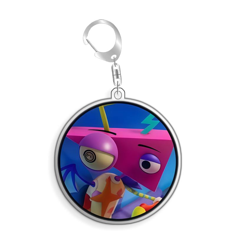 For The Amazing Digital Circus Pomni Zooble Gangle Kinger Ragatha Acrylic Selfmade Cute Cartoon Anime Keychain Pendant Toy Gift