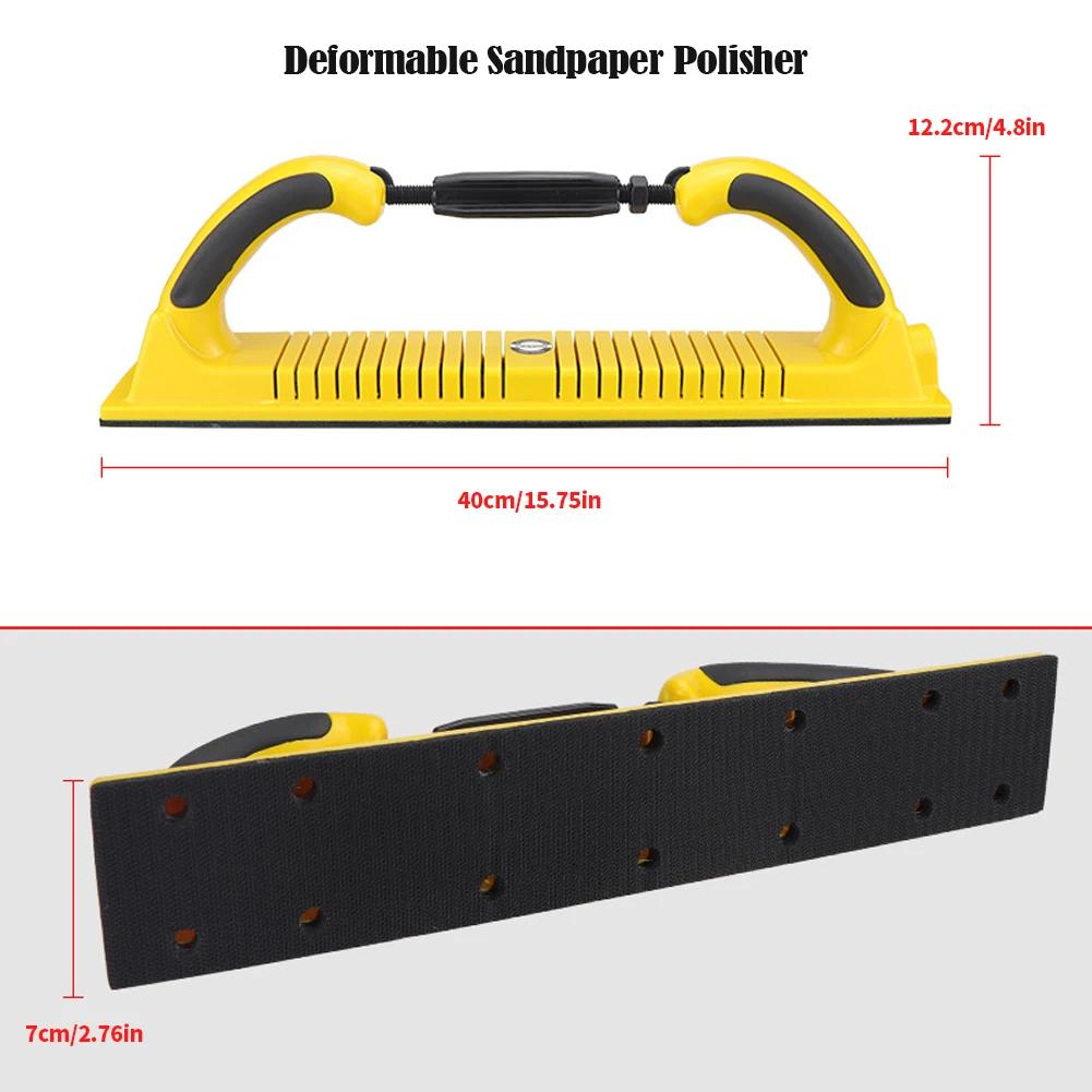 

Сухая шлифовальная ручная нажимная доска Автомобильная шпатлевка Серый ручной рубанок Регулируемый вогнутый и выпуклый плоский ручной шлифовальный блок Инструмент для ремонта кузова