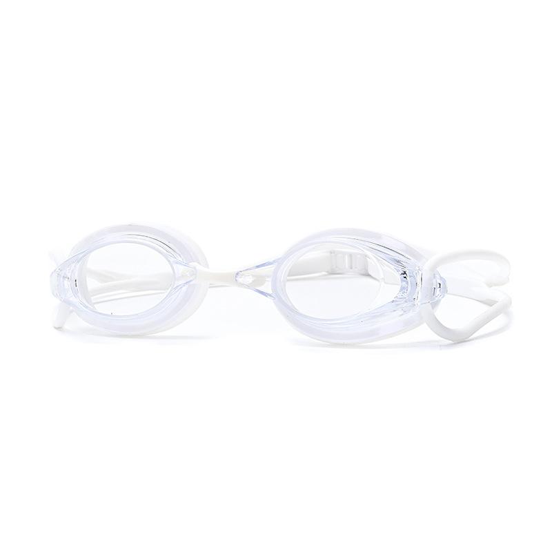 Schwimmbrille für Erwachsene für Damen und Herren, Antibeschlag-Silikonbrille, wasserdichte Schwimmausrüstung, Flache Schwimmbrille
