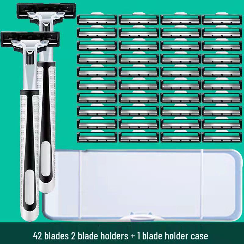 Men's Universal Double-Layer Razor Head: 2-Layer Blade for Beard & Face Shaving