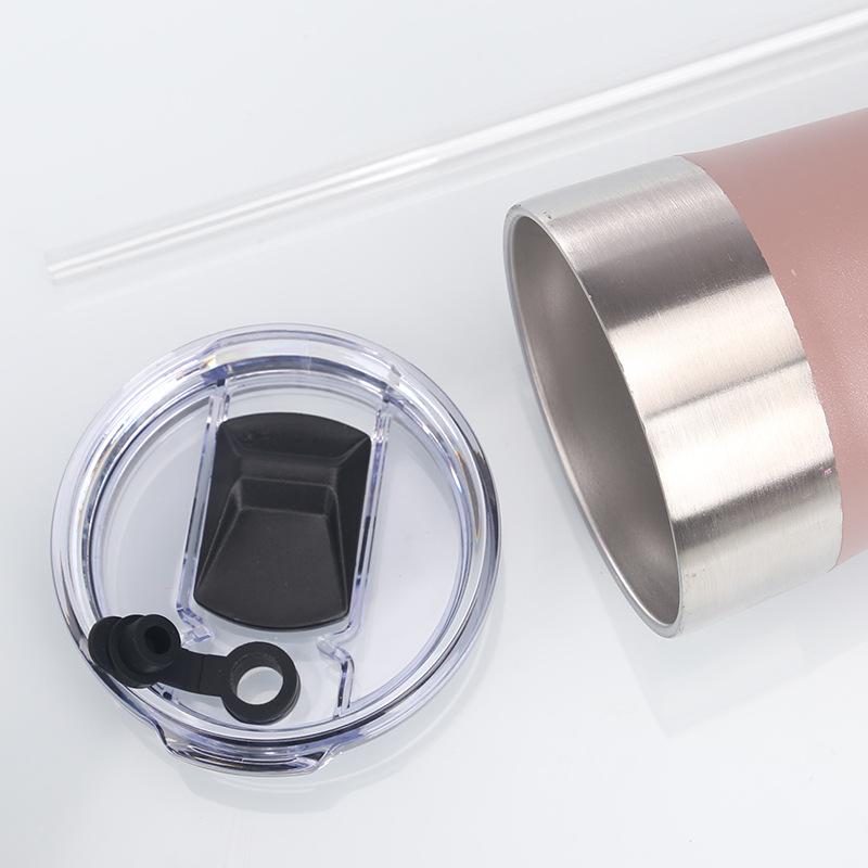 Beer Cup 304 Stainless Steel Double-Layer Vacuum Color Spray Outdoor Water Cup, Creative Car Cup