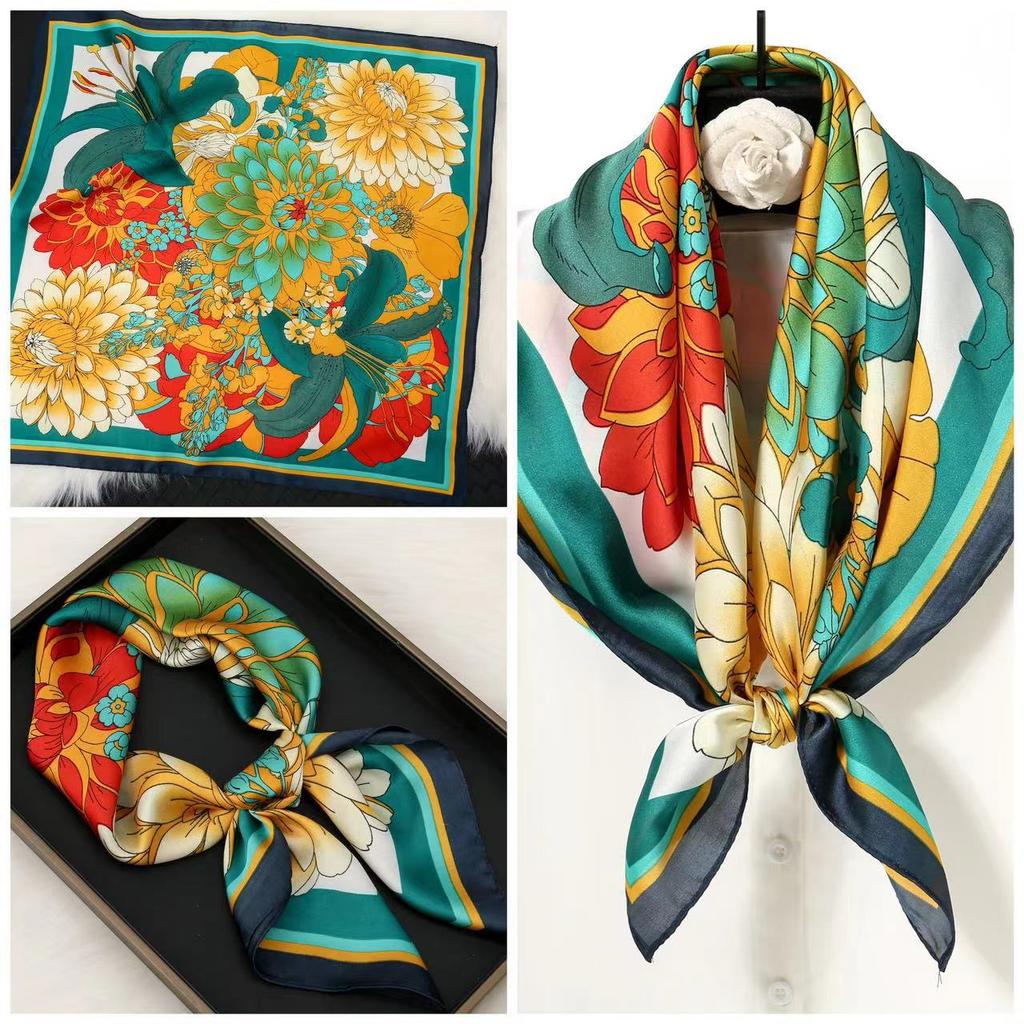 Eleganti Foulard di Seta da Donna Con Centinaia di Camicie, Assistenti di Volo, Decorazione Professionale, Protezione del Collo, Foulard, 70 Foulard Quadrati Piccoli.