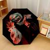 Terrifier Art the Clown Winddichter Automatischer 8-Rippen-Faltregenschirm Tragbarer Outdoor-Sonnenschirm