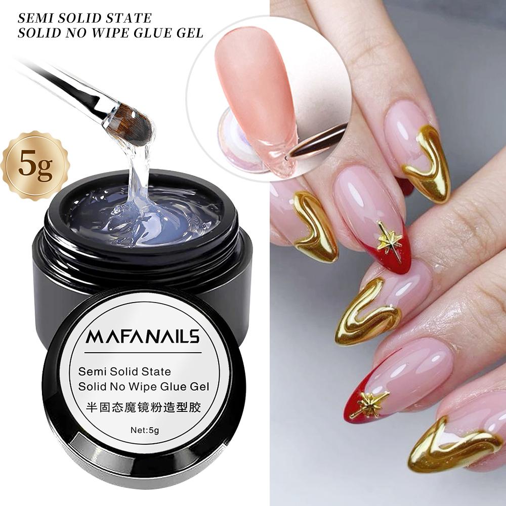30ml 5D Clear Rhinestone Glue & Nail Sculpting Gel for Carving,Molding,Painting No Wipe Clear Gel Polish for DIY Nail Designs ^3