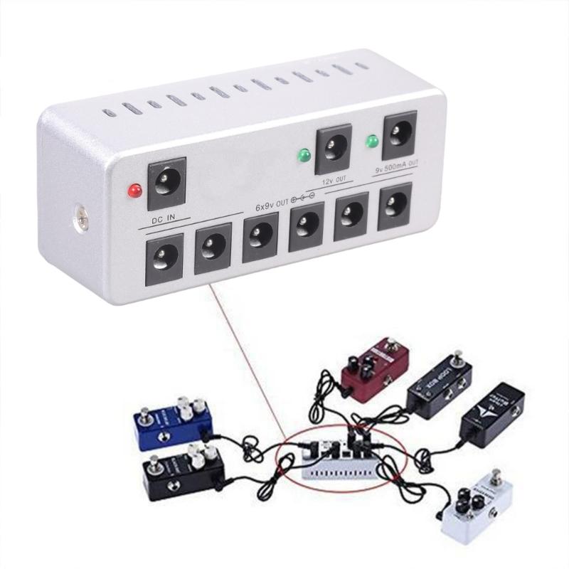 9V Guitar Effect Pedal Power Supply 6/8 Isolated Output Pedal Power Supply Short Circuit /Over Current Protection