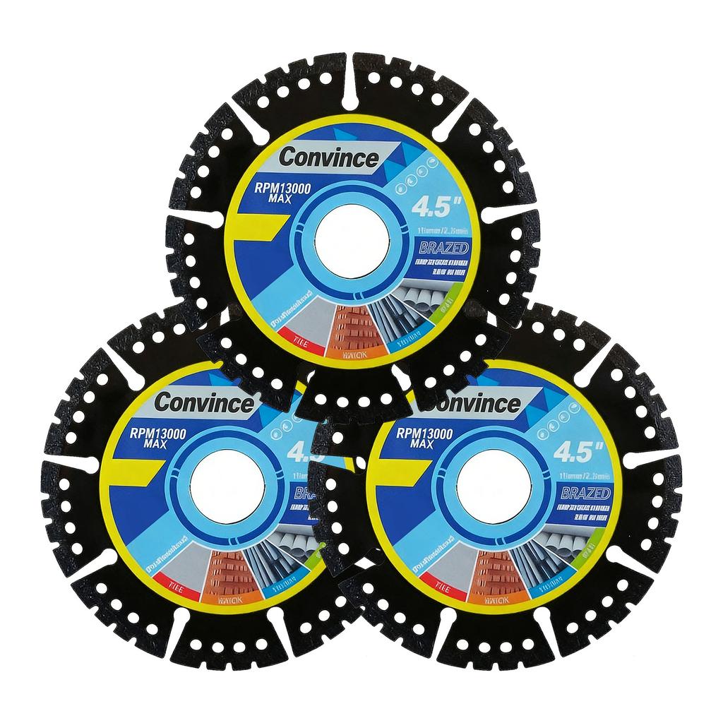 Professional Grade 3 Piece Metal Cutting Disc Set Accuracy Cutting Wheel For Angle Grinders Accuracy Cutting