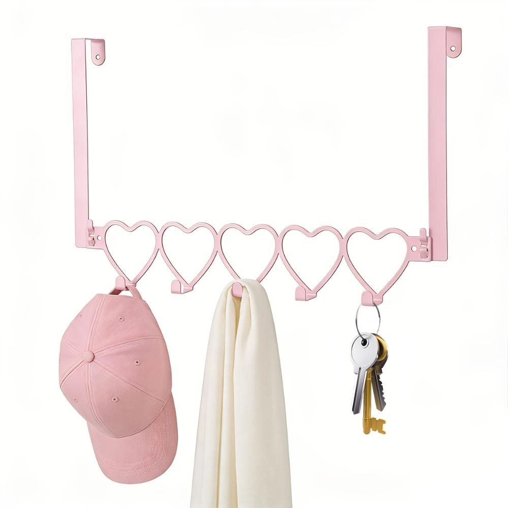 Pink Door Hanger Hooks Iron Wall Mount Hook Rack New Towel Hanger  for Entryway Bathroom Bedroom