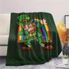 St. St. Patrick's Day Flanelldecke mit Aufdruck, Hohe Qualität, Bequem für alle Jahreszeiten, Heimdekoration, Wärme und Komfort