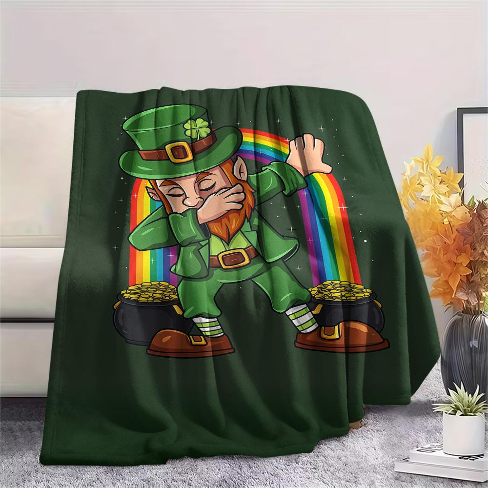 St. St. Patrick's Day Flanelldecke mit Aufdruck, Hohe Qualität, Bequem für alle Jahreszeiten, Heimdekoration, Wärme und Komfort