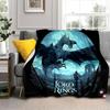 1pc Dragon Vs. Man: The Lord of the Rings Cartoon Blanket,Portable Throw for Travel & Camping, All Season Cozy Blanket,Ideal Gift