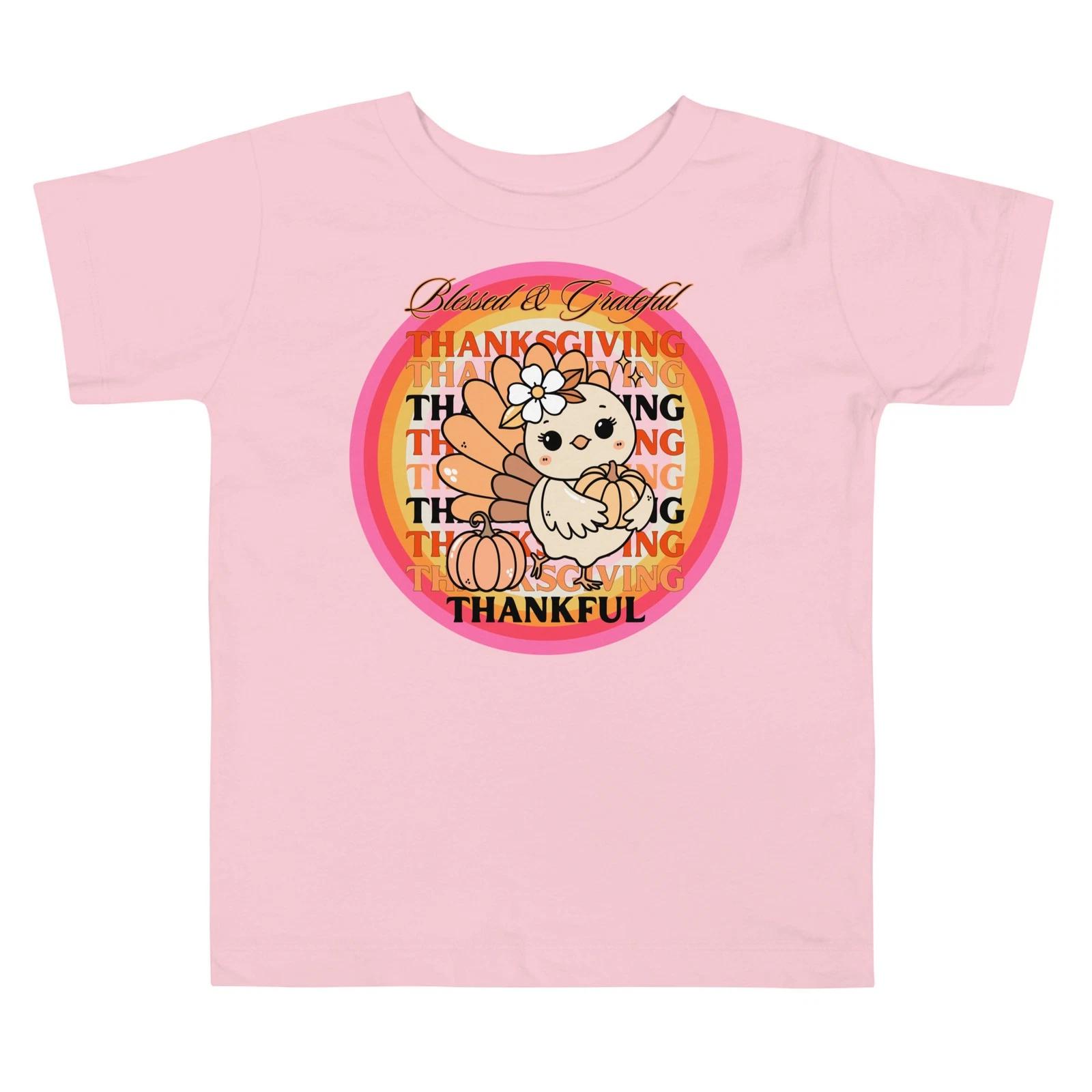 Blessed, Grateful and Thankful Toddler Short Sleeve Tee 110