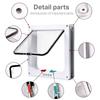 4 Way Security Lock Cat Flap Door Controllable Switch Transparent S/M/L/XL Sized Gate Puppy Kitten Safety In & Out Pet Doors Kit