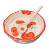 Nordic Style Eco-Friendly Carved Cartoon Ceramic Bowls & Dinnerware Set-Salad Dessert Yogurt & Fruit Cake Plates