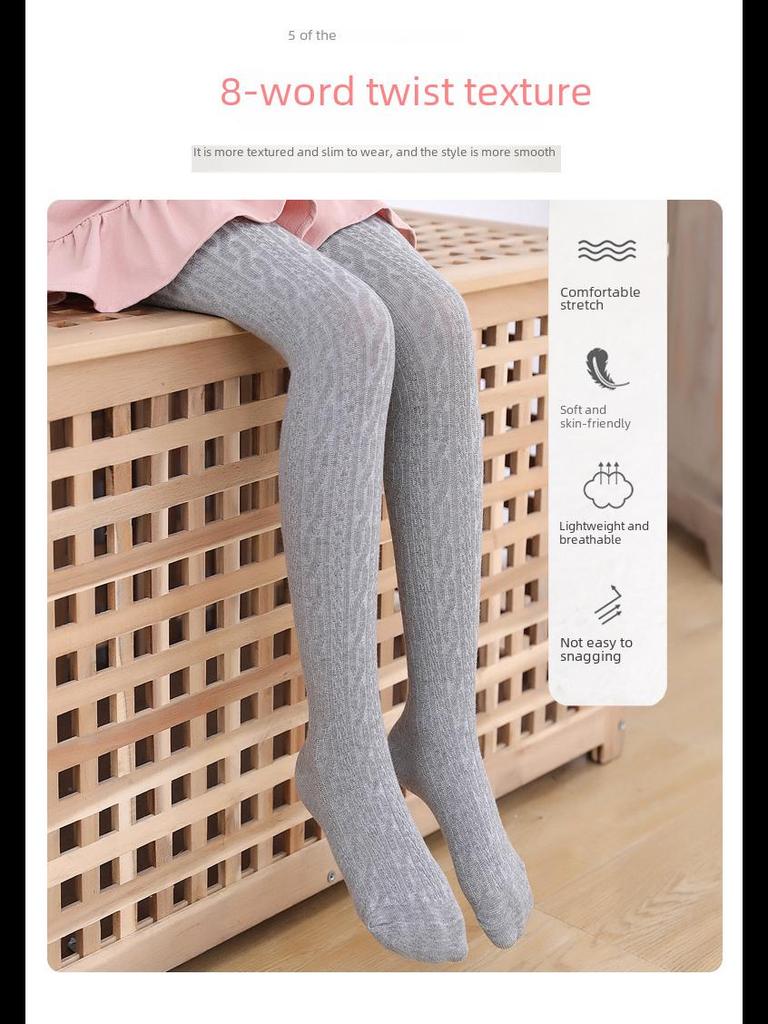 VIKITA Collant E Leggings In Cotone Per Ragazze - Calze A Righe Primavera/Autunno/Inverno - Taglie 3-8 Anni - Comode E Traspiranti