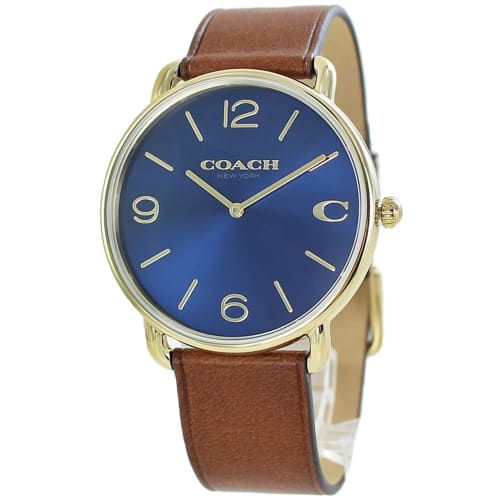 

Coach Men s Elliott Leather Watch with Leather Strap 14602644