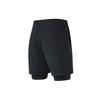 Fila Latte Girl 3.0 Logo Print Two-In-One Sports Fitness Shorts Men Shorts Deep-Black A11M321804F-BK